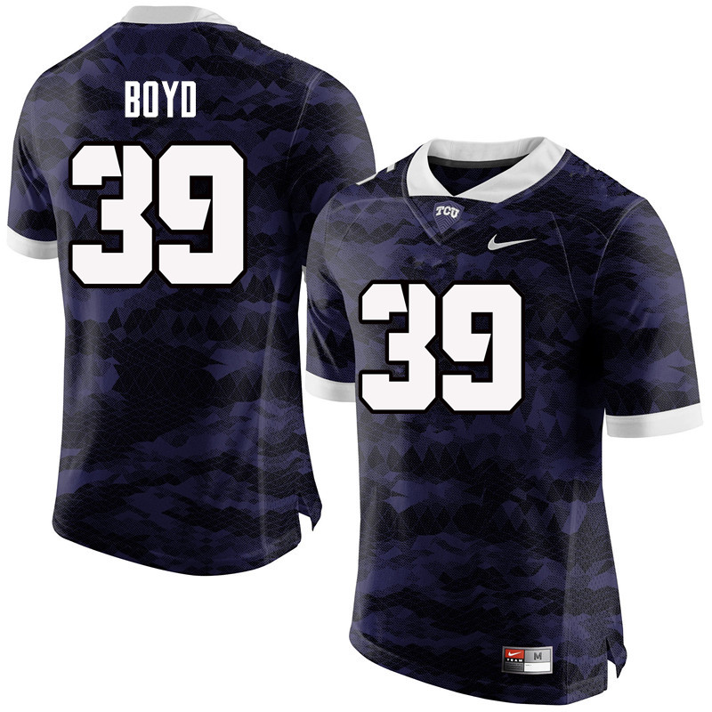 Men #39 Stacy Boyd TCU Horned Frogs College Football Jerseys-Purple - Click Image to Close